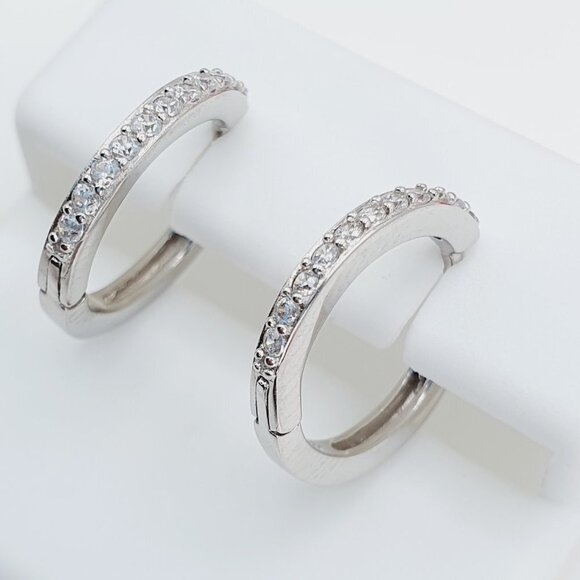 "925 Sterling Silver Cubic Zirconia Earrings, U19254671 - Picture 7 of 10